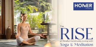 The Quiet Luxury of Wellness: How Yoga and Meditation Zones Are Shaping Peaceful Urban Living Woman meditating indoors in a yoga and meditation zone within a Honer Homes gated community
